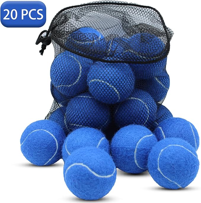 Tennis Balls, 20 Pack Training Tennis Balls,High Elasticity Practice Tennis for Beginner, Exercise Playing Balls for Pet Dog