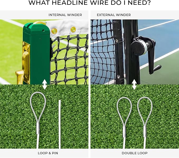 VERMONT Tennis Net – Championship Quality, Heavy-Duty HDPE | 42ft Doubles or 33ft Singles | 4 Thickness Options (2mm–3.5mm)