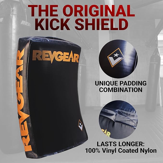 Revgear Kick Pad Shield, Body Shield for Martial Arts, Muay Thai, MMA, Karate, Kickboxing, Blocking, Kickguard, Self-Defense - Multi-Discipline Use