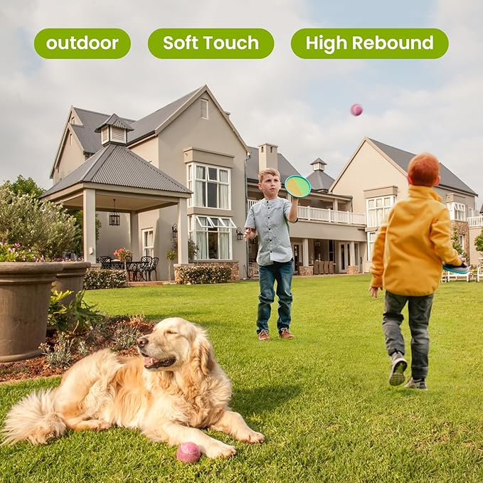 FINGER TEN Kids Tennis Balls for Dogs Youth Beginners Practice Durable Orange Low Compression Stage Pressureless Bulk Training Tool Playing with Pet