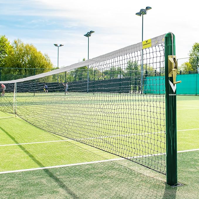 VERMONT Tennis Net – Championship Quality, Heavy-Duty HDPE | 42ft Doubles or 33ft Singles | 4 Thickness Options (2mm–3.5mm)