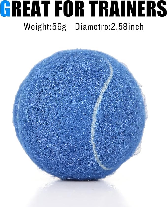 30 Pack Tennis Balls, Training Tennis Balls, Pet Dog Playing Balls, Practice Tennis Balls with Mesh Bag for Transport and Beginner Training