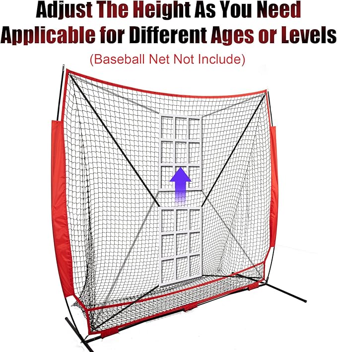 Strike Zone Target Net,13.5x21.5in Pitching Strike Zone Net,Portable Strike Zone Plate for Baseball Pitching Accuracy Improve