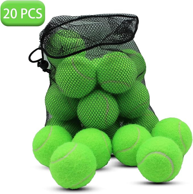 Tennis Balls, 20 Pack Training Tennis Balls,High Elasticity Practice Tennis for Beginner, Exercise Playing Balls for Pet Dog