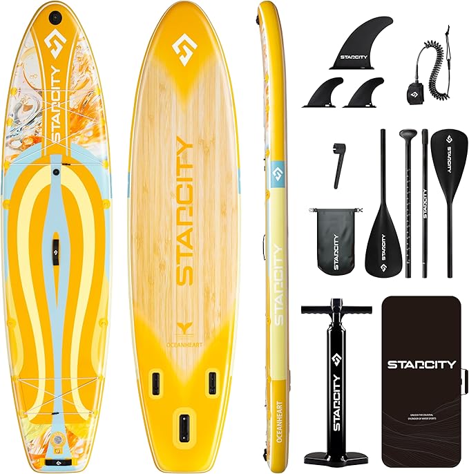 Starcity 11'6"*34"*6" Stand Up Paddle Board,Inflatable Paddle Boards for Adults w/a Simple and Non Slip Design, Moderate Length and Easy Operation, Suitable for Adults.