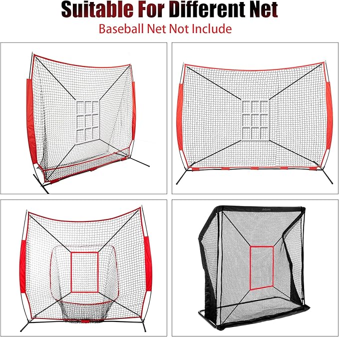 Strike Zone Target Net,13.5x21.5in Pitching Strike Zone Net,Portable Strike Zone Plate for Baseball Pitching Accuracy Improve