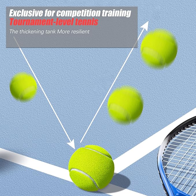 GKK 27 Pack Tennis Balls,Training Tennis Ball Pressure-less Practising Bulk Tennis Balls for Youth/Beginners/Pet Dogs High Altitude Playing Balls