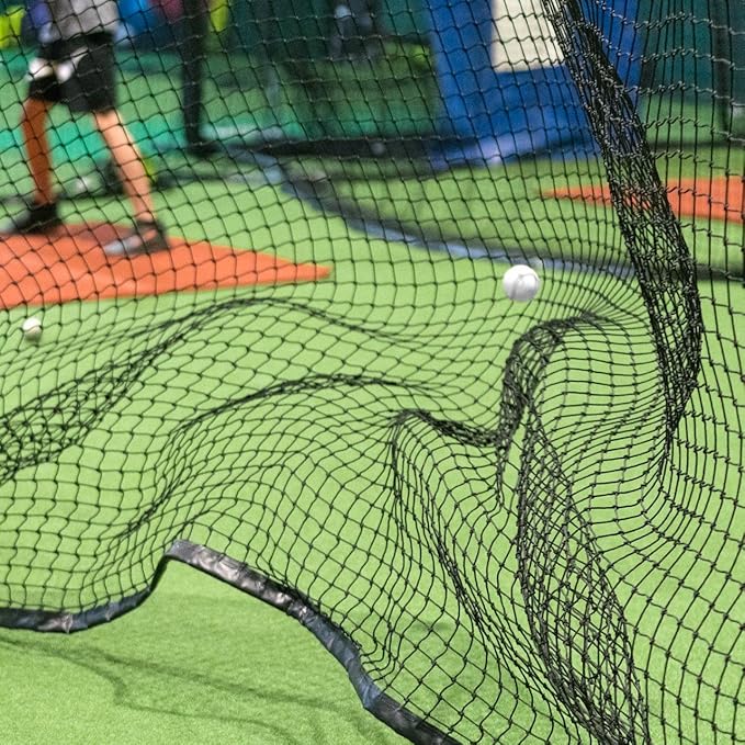 Fortress Baseball Batting Cage Nets | Heavy-Duty HDPP Fully Enclosed Baseball & Softball Cage Netting [14 Sizes & 3 Grade Options] – NET ONLY