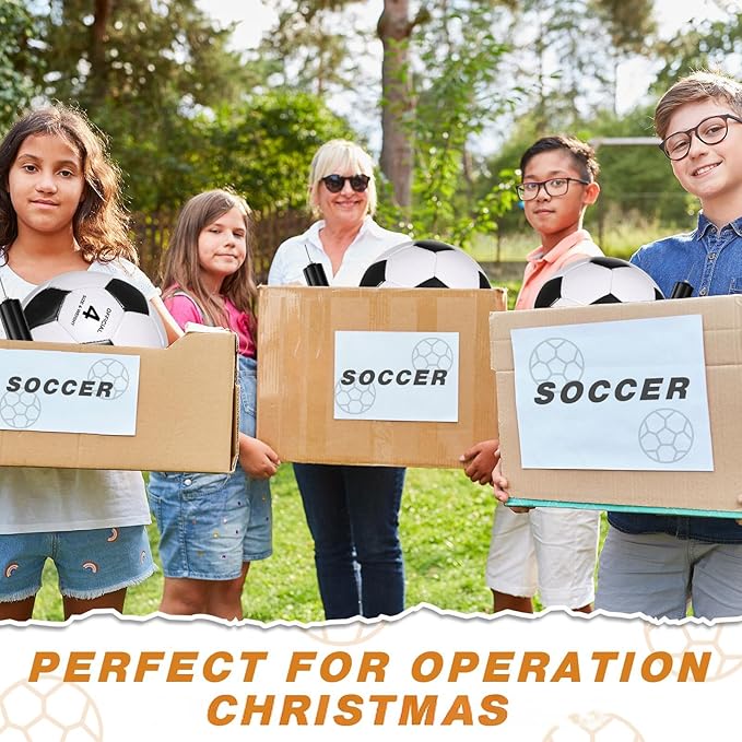 Sotiff 24 Pcs Size 5/4 Soccer Ball Bulk with 24 Pump Deflated Soccer Balls for Kids Teen Football Bulk for Game Training School Team Sports Adults Player Practice Outdoor