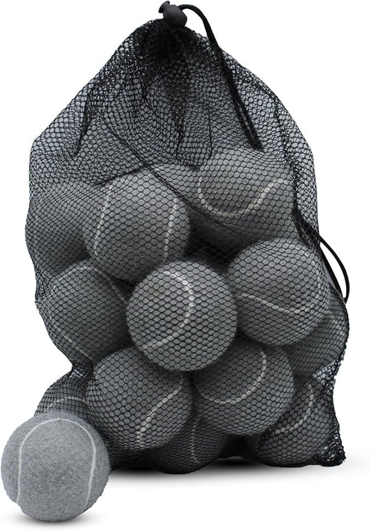 Tennis Balls, 18 Pack Training Tennis Balls Practice Balls with Mesh Bag for Easy Transport, Pet Dog Playing Balls, fit for Beginner Training Ball