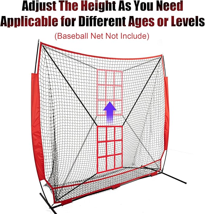 Strike Zone Target Net,13.5x21.5in Pitching Strike Zone Net,Portable Strike Zone Plate for Baseball Pitching Accuracy Improve