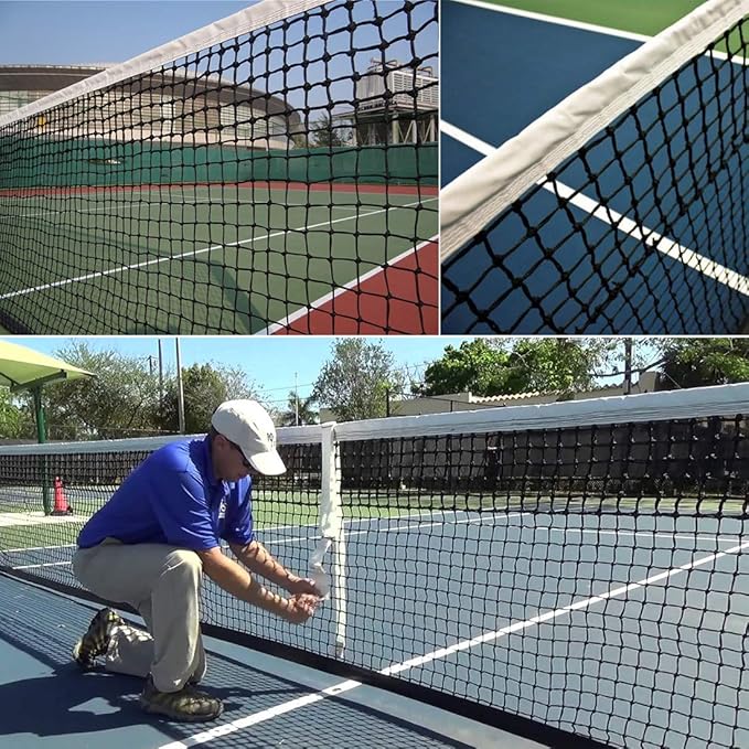 ProGoal Tennis Net 42FT Professional Heavy Duty Nylon Net, Compatible with All Standard Tennis Posts, Included Indoor Outdoor Court