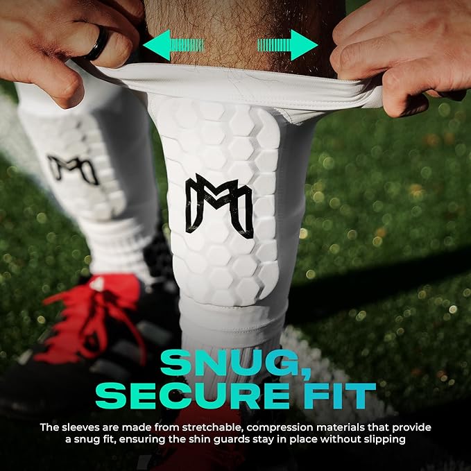 Mini Shin Guards Soccer – Built in Shin Pad Sleeves for Mens, Women, Teens - Small Shin Guards - Lightweight, Breathable Shin Defender Leg Protection