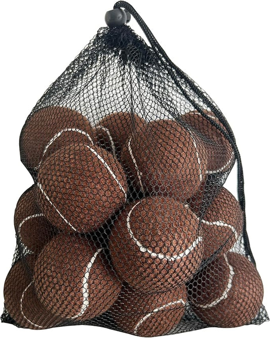 Tennis Balls, 12 Packs Practice Tennis Balls for Beginner, Training Playing Tennis Balls for Dogs, Come with Mesh Carry Bag