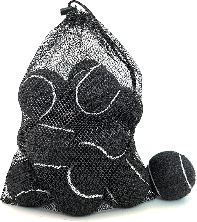 Tennis Balls, 12 Packs Practice Tennis Balls for Beginner, Training Playing Tennis Balls for Dogs, Come with Mesh Carry Bag