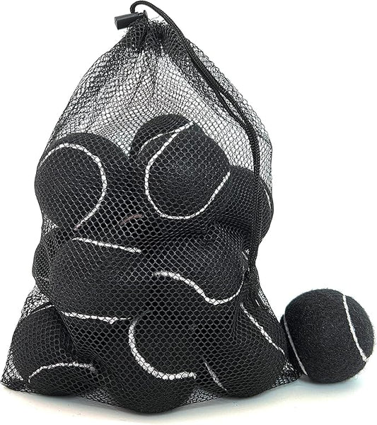 Tennis Balls, 12 Packs Practice Tennis Balls for Beginner, Training Playing Tennis Balls for Dogs, Come with Mesh Carry Bag