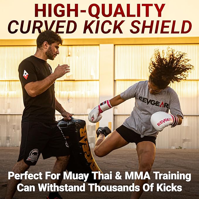 Revgear Kick Pad Shield, Body Shield for Martial Arts, Muay Thai, MMA, Karate, Kickboxing, Blocking, Kickguard, Self-Defense - Multi-Discipline Use