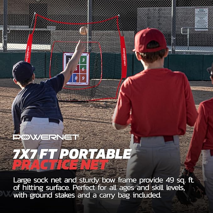 PowerNet Numbered Pitching Pad, Baseball Softball Target, Throwing Practice Gear, Lightweight for Easy Travel, Improve Command