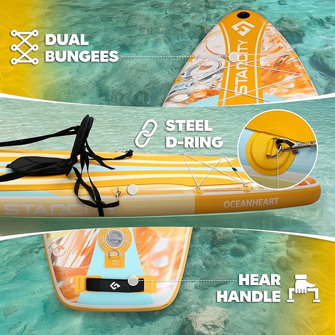 Starcity 11'6"*34"*6" Stand Up Paddle Board,Inflatable Paddle Boards for Adults w/a Simple and Non Slip Design, Moderate Length and Easy Operation, Suitable for Adults.