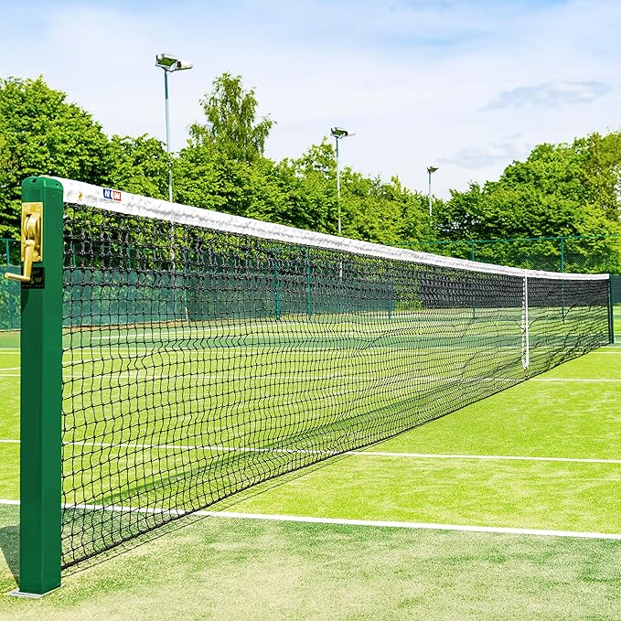 VERMONT Tennis Net – Championship Quality, Heavy-Duty HDPE | 42ft Doubles or 33ft Singles | 4 Thickness Options (2mm–3.5mm)
